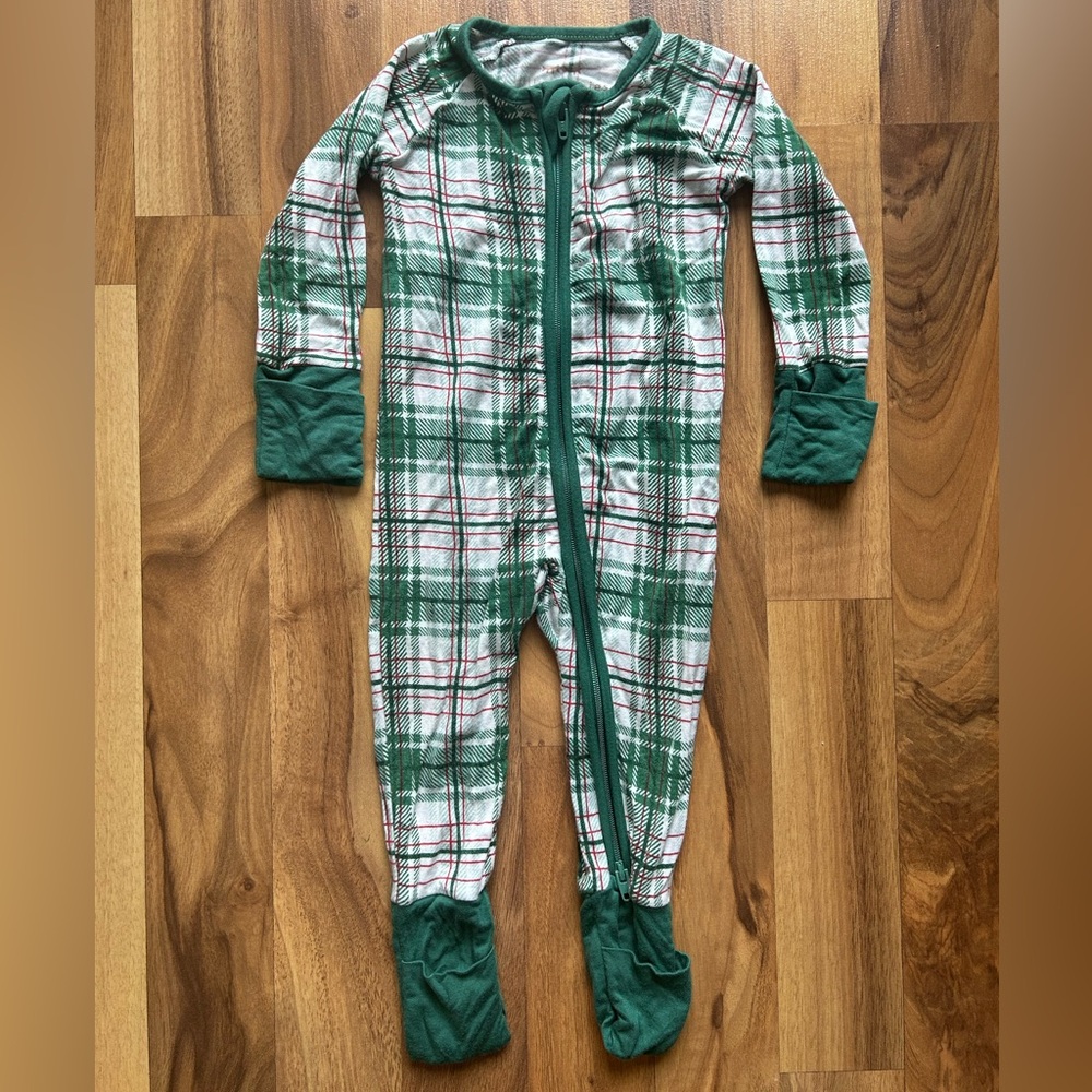 Little Sleepies Noel Plaid Footie